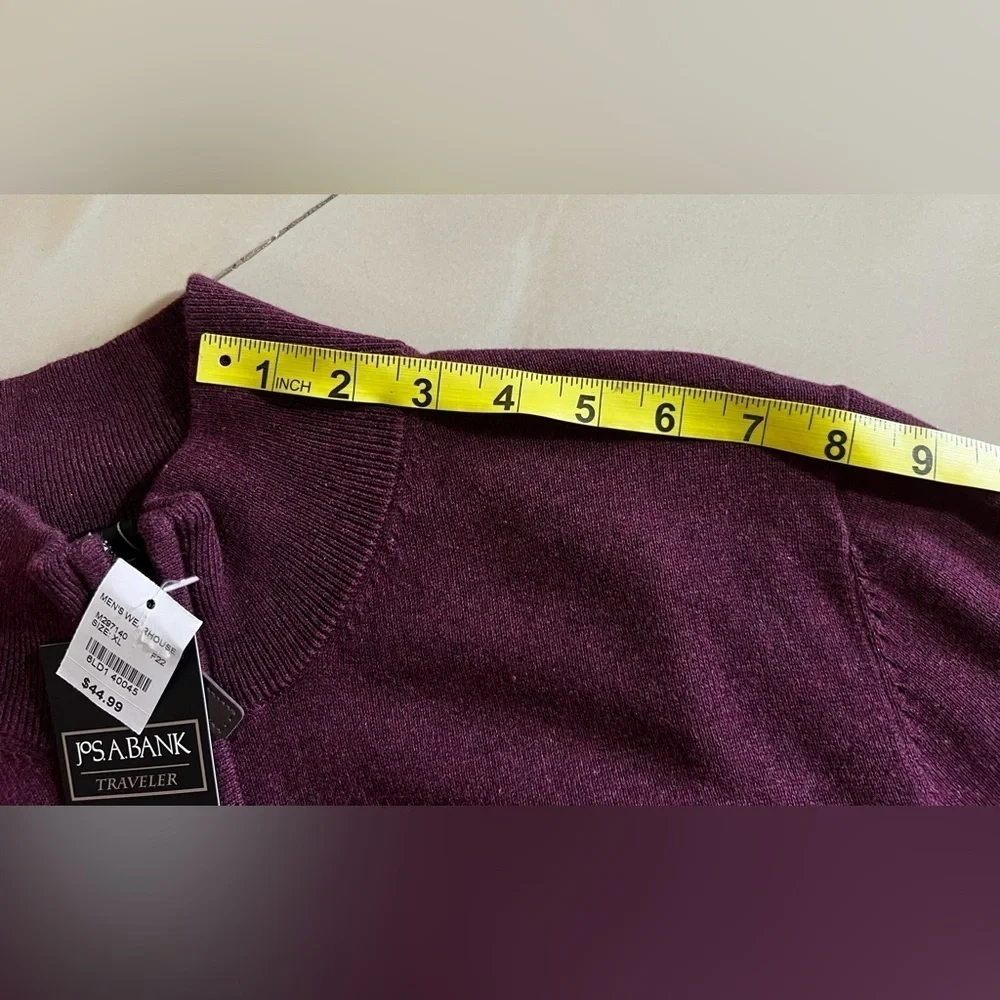 COPY - Jos A Banks Men’s Merino Wool 1/4 Zip Pullover. Size XL